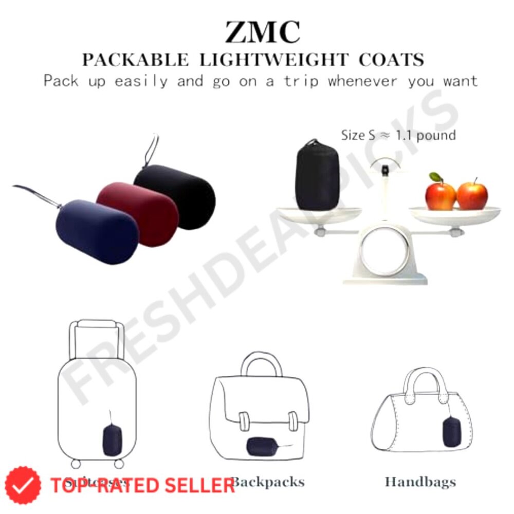 Lightweight Packable Winter Puffer Jacket with De… - image 6